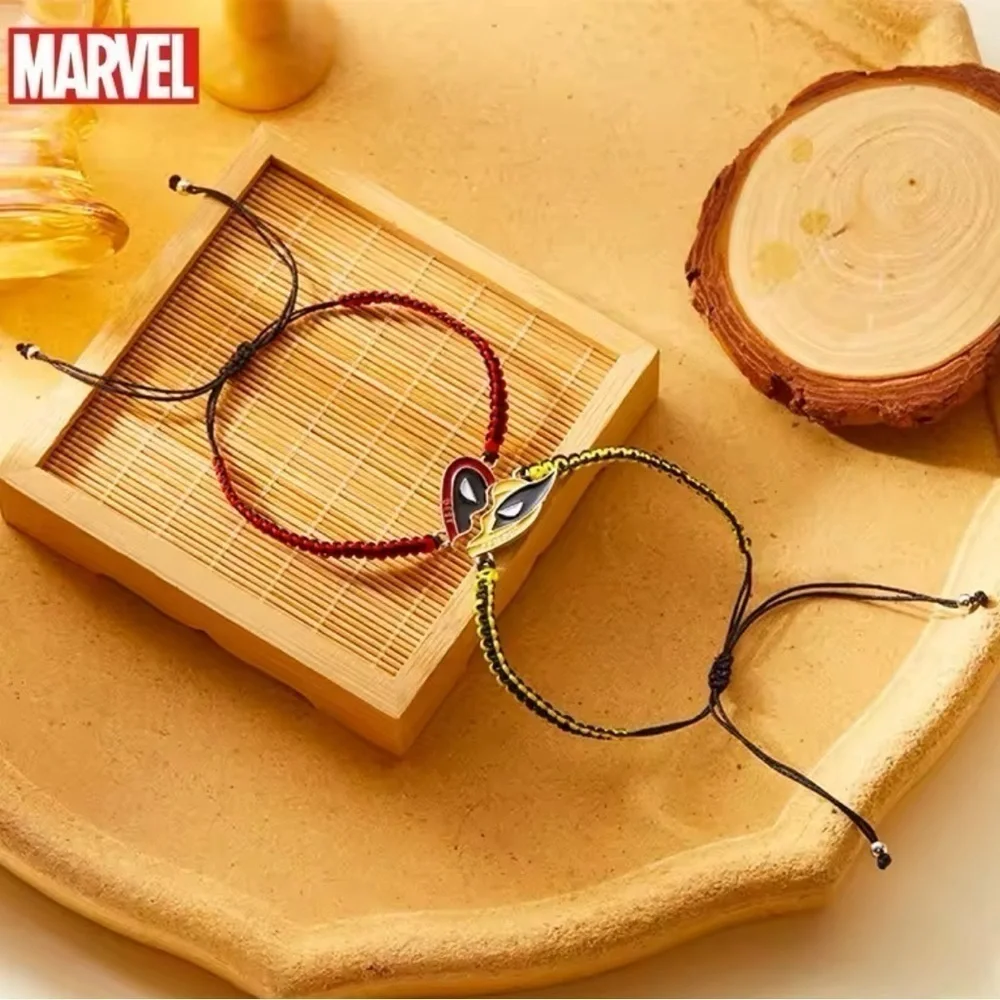 Marvel Deadpool & Wolverine BFF Woven Adjustable Bestie Friendship Bracelet